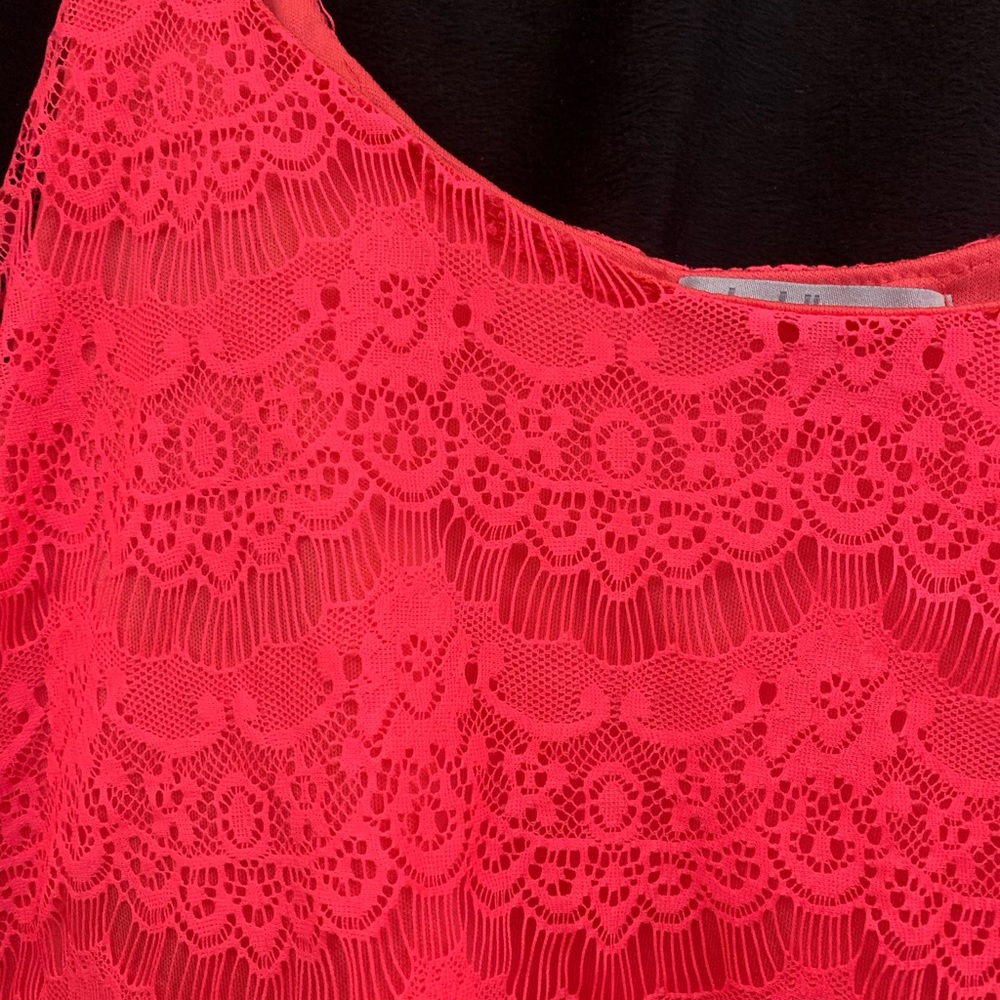 Hot pink Flowey crop top